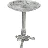 Sunnydaze Bird and Blossom Metal Bird Bath with UV-Resistant Finish – Cast Aluminum – Antique Gray – 13″