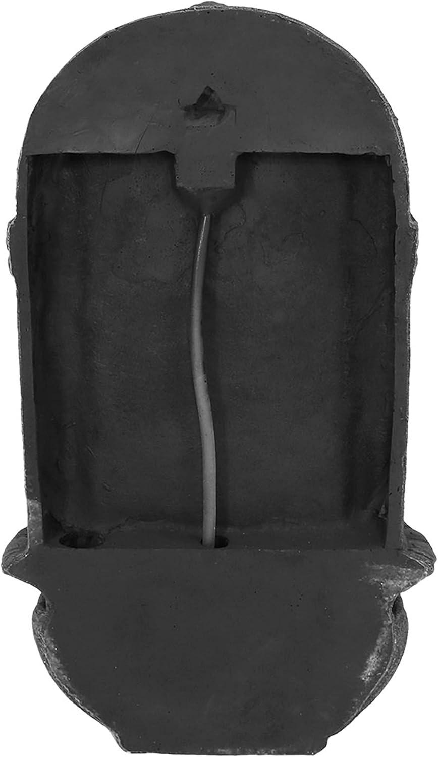 image:imageSunnydaze Florence 27Inch Polystone Outdoor Wall Water Fountain Electric Submersible Pump Florentine Stone FinishFlorentine Stone Finish