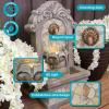 Sunnydaze 27″ H Enchanting Estate Polyresin Wall Standing Fountain – Flat Back Wall Fountain for The Patio, Deck, or Yard