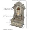 Sunnydaze 27″ H Enchanting Estate Polyresin Wall Standing Fountain – Flat Back Wall Fountain for The Patio, Deck, or Yard