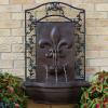 Sunnydaze 27″ Outdoor Wall Water Fountain with Pump – Florentine Stone – Messina – Electric(Iron)