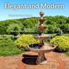 Sunnydaze 80-Inch H Outdoor Water Fountain with Ball Top – Large Tiered Water Feature for The Patio or Backyard