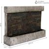 Sunnydaze Ancient Wall 24-Inch Polyresin Wall-Mounted Outdoor Fountain – Electric Submersible Pump – 3-Gallon Water Capacity Brown