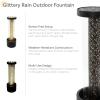 Sunnydaze Glittering Rain Outdoor Water Fountain with Lights – Zinc – 41.25-Inch – Includes Warm White LED Lights