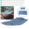 Sunnydaze Polyester Quilted Hammock Pad and Pillow Set – Weather-Resistant – Breakwater Stripe(Breakwater Stripe)