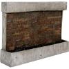 Sunnydaze Ancient Wall 24-Inch Polyresin Wall-Mounted Outdoor Fountain – Electric Submersible Pump – 3-Gallon Water Capacity Brown