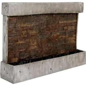 Sunnydaze Ancient Wall 24-Inch Polyresin Wall-Mounted Outdoor Fountain – Electric Submersible Pump – 3-Gallon Water Capacity Brown