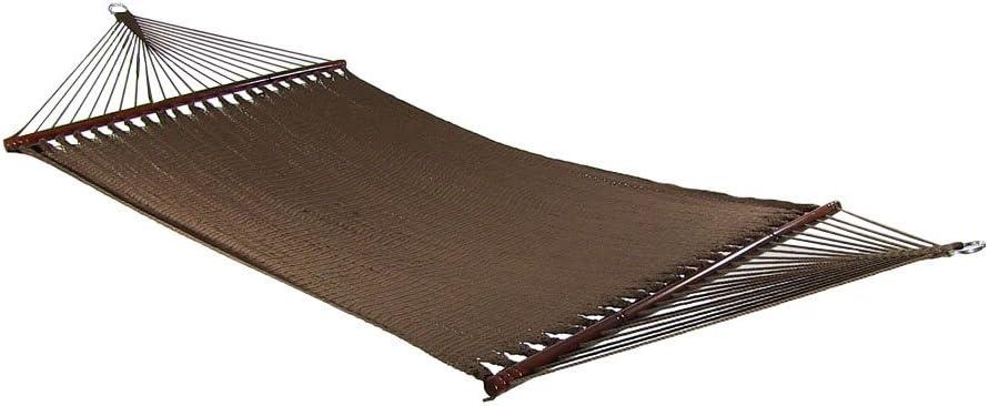 image:imageSunnydaze SoftSpun Polyester Rope Double Hammock for Outside 600Pound Weight Capacity Extra Large Hammock RedMocha