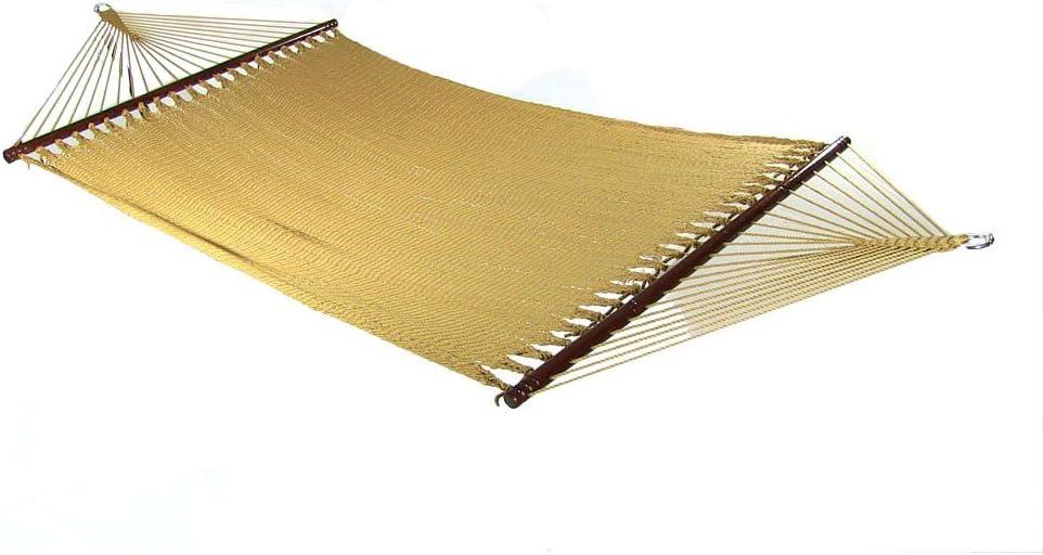 image:imageSunnydaze SoftSpun Polyester Rope Double Hammock for Outside 600Pound Weight Capacity Extra Large Hammock RedTan