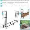 Sunnydaze Indoor/Outdoor 6-Foot Decorative Firewood Log Rack – Powder-Coated Steel Wood and Kindling Holder – Bronze(Bronze)