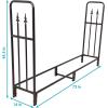 Sunnydaze Indoor/Outdoor 6-Foot Decorative Firewood Log Rack – Powder-Coated Steel Wood and Kindling Holder – Bronze(Bronze)