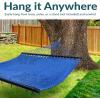 Sunnydaze Soft-Spun Polyester Rope Double Hammock for Outside – 600-Pound Weight Capacity Extra Large Hammock – Red(Blue)