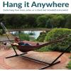 Sunnydaze Soft-Spun Polyester Rope Double Hammock for Outside – 600-Pound Weight Capacity Extra Large Hammock – Red(Mocha)