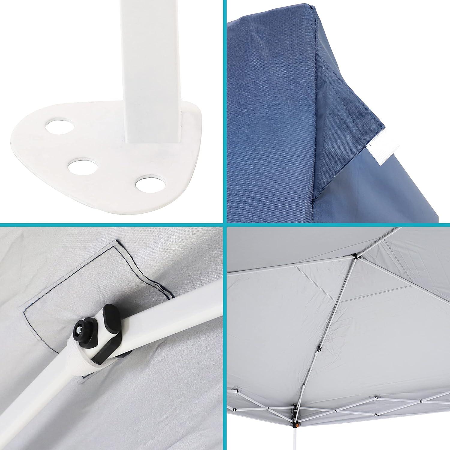 image:imageSunnydaze 12 x 12Foot Standard Pop Up Canopy with Carry Bag and Sandbags Straight Leg Folding Outdoor Shade Shelter BlueBlue