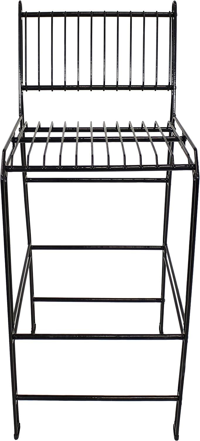 image:imageSunnydaze 395Inch H Modern IndoorOutdoor Steel Wire Bar Stools 240Pound Weight Capacity Black2
