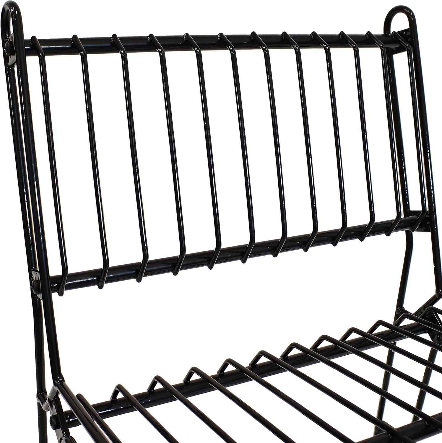 image:imageSunnydaze 395Inch H Modern IndoorOutdoor Steel Wire Bar Stools 240Pound Weight Capacity Black2