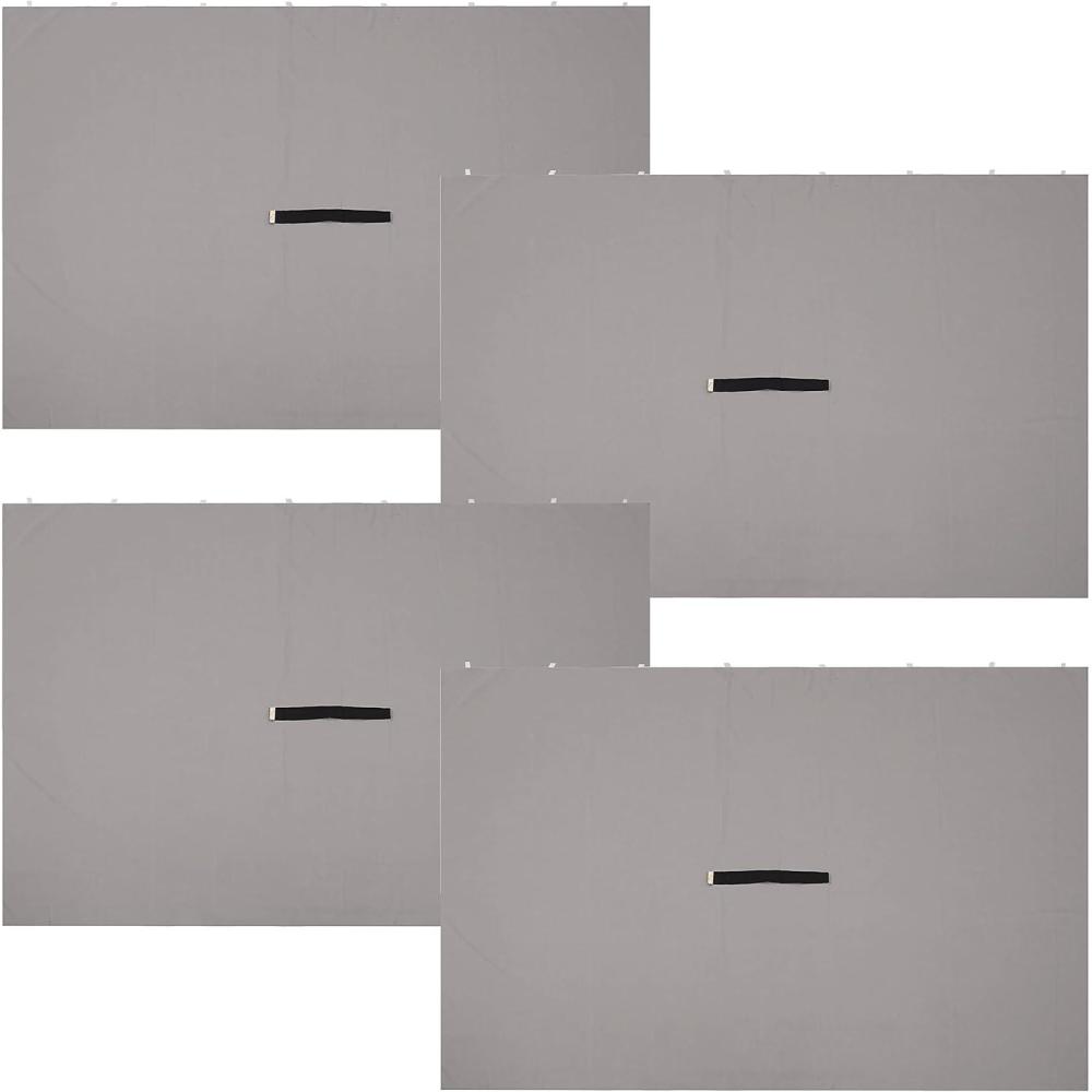 image:imageSunnydaze 4Piece Sidewall Set Outdoor 80 Inches Tall x 103 Inches Wide Polyester Fabric Gazebo Curtains Only Provides Shade and Privacy Replacement Sidewall Set BrownGrey