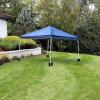 Sunnydaze 12 x 12-Foot Standard Pop Up Canopy with Carry Bag and Sandbags – Straight Leg Folding Outdoor Shade Shelter – Blue(Blue)