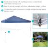 Sunnydaze 12 x 12-Foot Standard Pop Up Canopy with Carry Bag and Sandbags – Straight Leg Folding Outdoor Shade Shelter – Blue(Blue)
