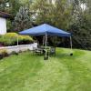 Sunnydaze 12 x 12-Foot Standard Pop Up Canopy with Carry Bag and Sandbags – Straight Leg Folding Outdoor Shade Shelter – Blue(Blue)