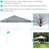 Sunnydaze 12 x 12-Foot Standard Pop Up Canopy with Carry Bag and Sandbags – Straight Leg Folding Outdoor Shade Shelter – Blue(Gray)