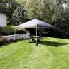 Sunnydaze 12 x 12-Foot Standard Pop Up Canopy with Carry Bag and Sandbags – Straight Leg Folding Outdoor Shade Shelter – Blue(Gray)