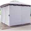 Sunnydaze 125 x 77 Inch Polyester 4-Piece Gazebo Sidewall Set – Gazebo Curtains Only – Provides Shade and Privacy – Tan(Gray)
