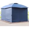 Sunnydaze 125 x 77 Inch Polyester 4-Piece Gazebo Sidewall Set – Gazebo Curtains Only – Provides Shade and Privacy – Tan(Navy)