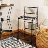 Sunnydaze 39.5-Inch H Modern Indoor/Outdoor Steel Wire Bar Stools – 240-Pound Weight Capacity – Black(1)