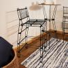 Sunnydaze 39.5-Inch H Modern Indoor/Outdoor Steel Wire Bar Stools – 240-Pound Weight Capacity – Black(2)