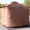 Sunnydaze 4-Piece Sidewall Set – Outdoor 80 Inches Tall x 103 Inches Wide Polyester Fabric Gazebo Curtains Only – Provides Shade and Privacy – Replacement Sidewall Set – Brown(Brown)