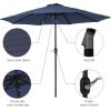 Sunnydaze 9-Foot Patio Umbrella with Fade Resistant Canopy – Auto Tilt and Crank – Rust-Resistant Aluminum Pole(Navy Blue)