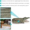 Sunnydaze Chloe The Crabby Crocodile Statue Patio, Yard, Pool and Garden Decor – Realistic Style Polystone Indoor/Outdoor Garden Sculpture – 18.25-Inch