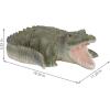 Sunnydaze Chloe The Crabby Crocodile Statue Patio, Yard, Pool and Garden Decor – Realistic Style Polystone Indoor/Outdoor Garden Sculpture – 18.25-Inch