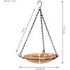Sunnydaze Hand-Hammered Hanging Bird Bath/Feeder – Detachable Bowl with Hanging Chain – Copper Bird Bath Bowl – 17.5″ H