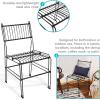 Sunnydaze Modern Indoor/Outdoor Steel Wire Armless Dining Chair – 240-Pound Weight Capacity – Black – 23.75-Inch H(1)