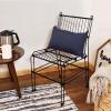 Sunnydaze Modern Indoor/Outdoor Steel Wire Armless Dining Chair – 240-Pound Weight Capacity – Black – 23.75-Inch H(1)