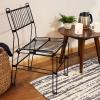 Sunnydaze Modern Indoor/Outdoor Steel Wire Armless Dining Chair – 240-Pound Weight Capacity – Black – 23.75-Inch H(1)