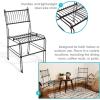 Sunnydaze Modern Indoor/Outdoor Steel Wire Armless Dining Chair – 240-Pound Weight Capacity – Black – 23.75-Inch H(2)