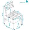 Sunnydaze Modern Indoor/Outdoor Steel Wire Armless Dining Chair – 240-Pound Weight Capacity – Black – 23.75-Inch H(2)