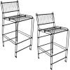 Sunnydaze 39.5-Inch H Modern Indoor/Outdoor Steel Wire Bar Stools – 240-Pound Weight Capacity – Black(2)