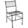 Sunnydaze Modern Indoor/Outdoor Steel Wire Armless Dining Chair – 240-Pound Weight Capacity – Black – 23.75-Inch H(1)