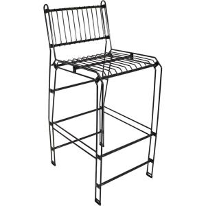 Sunnydaze 39.5-Inch H Modern Indoor/Outdoor Steel Wire Bar Stools – 240-Pound Weight Capacity – Black(1)