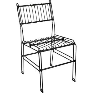 Sunnydaze Modern Indoor/Outdoor Steel Wire Armless Dining Chair – 240-Pound Weight Capacity – Black – 23.75-Inch H(1)