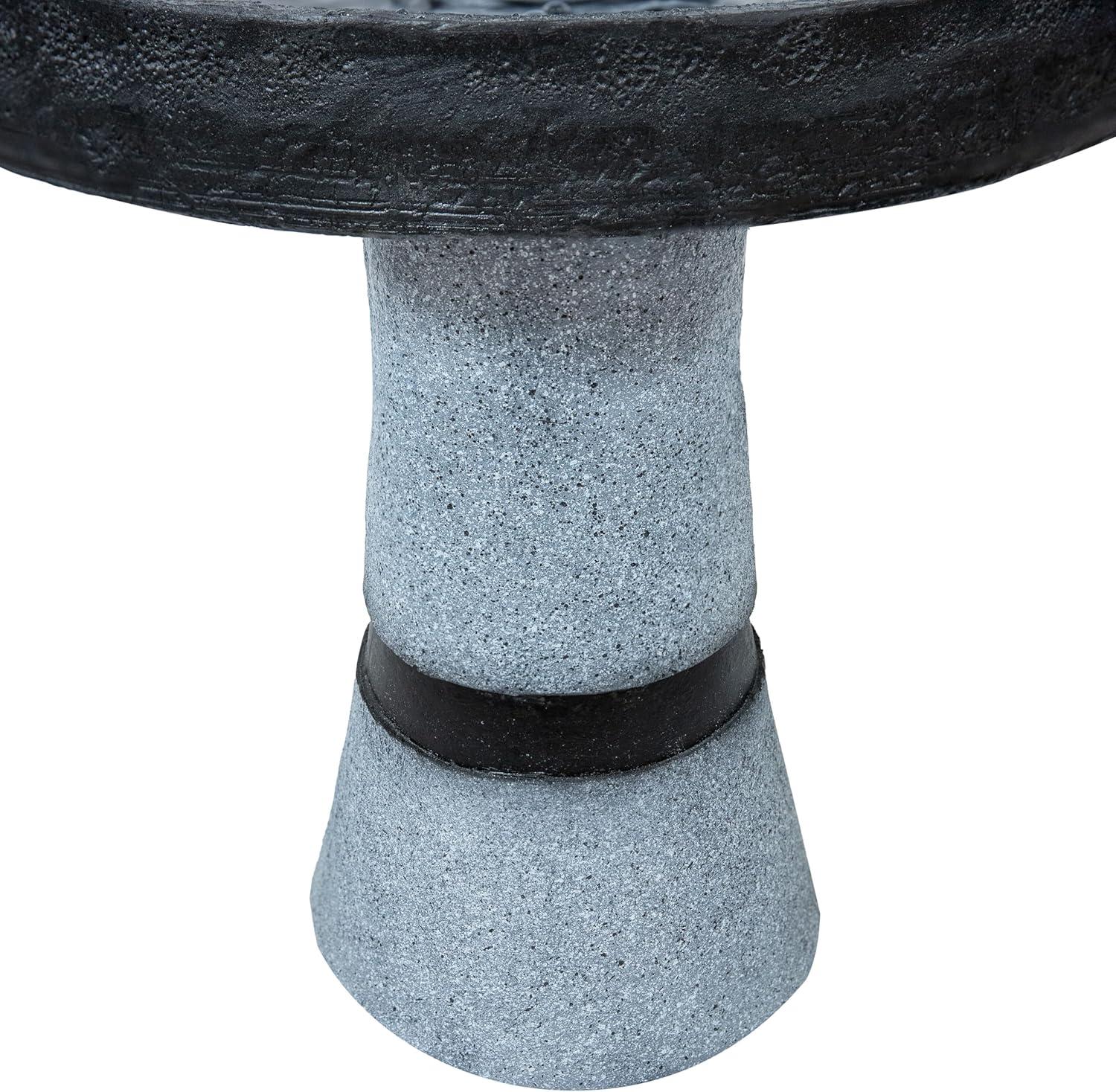 image:imageSunnydaze 2Tone Outdoor Water Fountain with LED Light and Electric Pump Small Traditional Water Feature 295 H