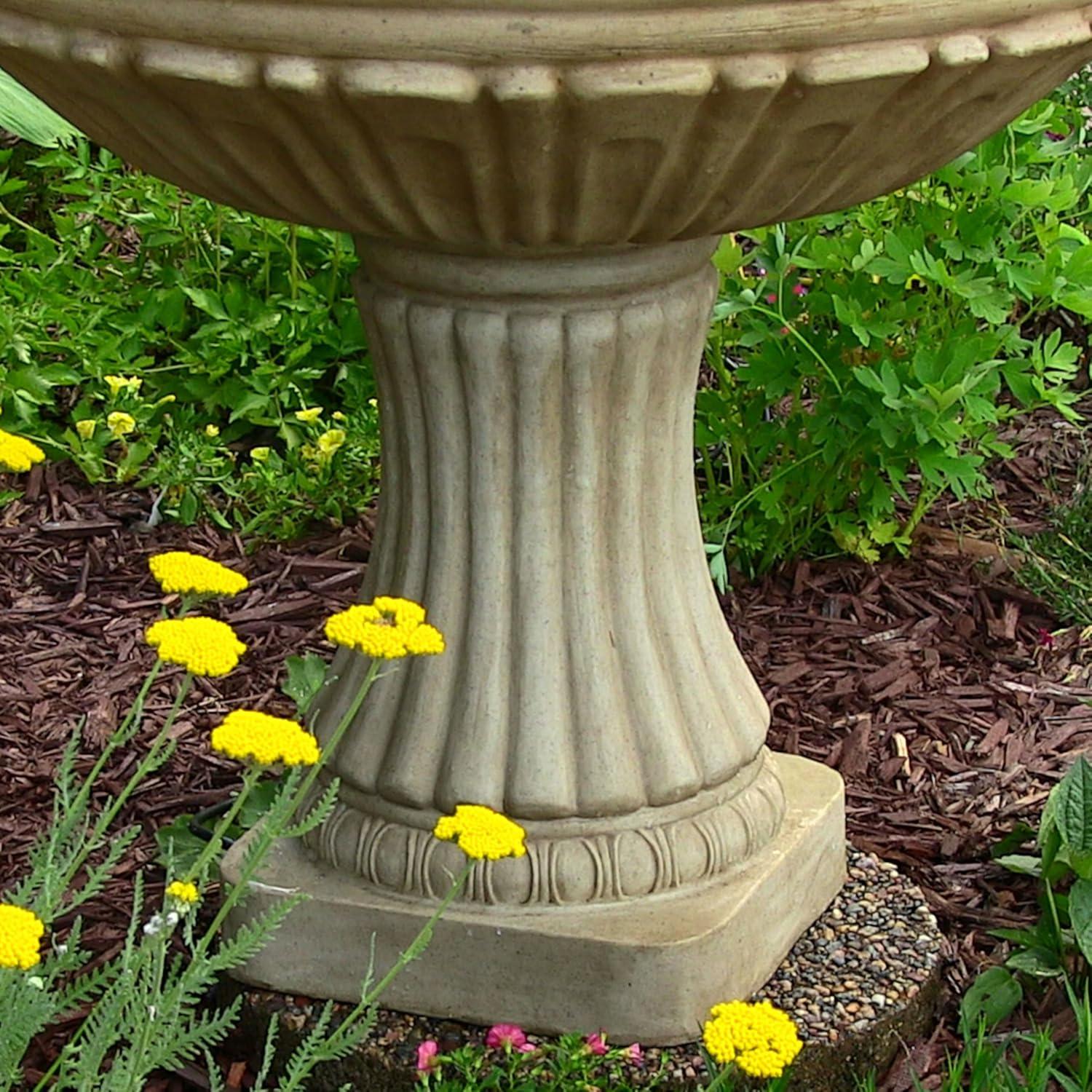 image:imageSunnydaze Classic Designer 55 Tiered Outdoor Water Fountain 3Tiered Outdoor Fountain for Garden Patio or Backyard Light BrownLight Brown