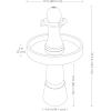 Sunnydaze 2-Tone Outdoor Water Fountain with LED Light and Electric Pump – Small Traditional Water Feature – 29.5″ H