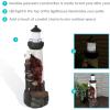 Sunnydaze 36-Inch Gull’s Cove Outdoor Lighthouse Water Fountain with LED Light – Polyresin Decorative Water Feature