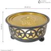 Sunnydaze All Star 25.25″ Diameter x 14.25″ H Galvanized Iron Bowl Outdoor Water Fountain with LED Lights – Electric Submersible Pump Included