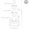 Sunnydaze Cyprus 39″ H 3-Tier Outdoor Water Fountain – Polyresin Water Feature for The Patio, Garden, or Yard – Eggshell(Gray)